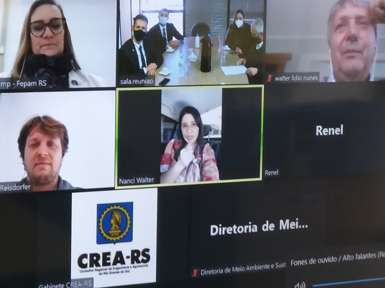 O CREA-RS promoveu uma reunião com a Fepam e Sergs para apresentar o prêmio. A Eng. Nanci Walter, presidente do CREA-RS, participou de Brasília